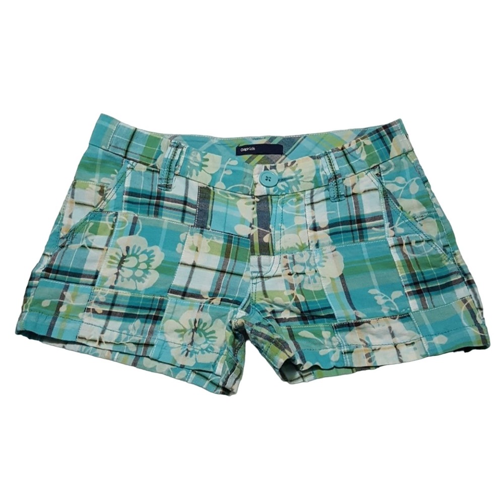 GAP Kids tropical print madras shorts